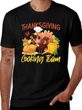 Thanksgiving Cooking Team Black T-Shirt