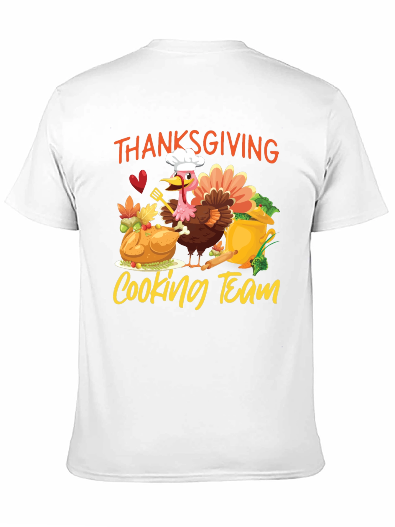 Thanksgiving Cooking Team Black T-Shirt