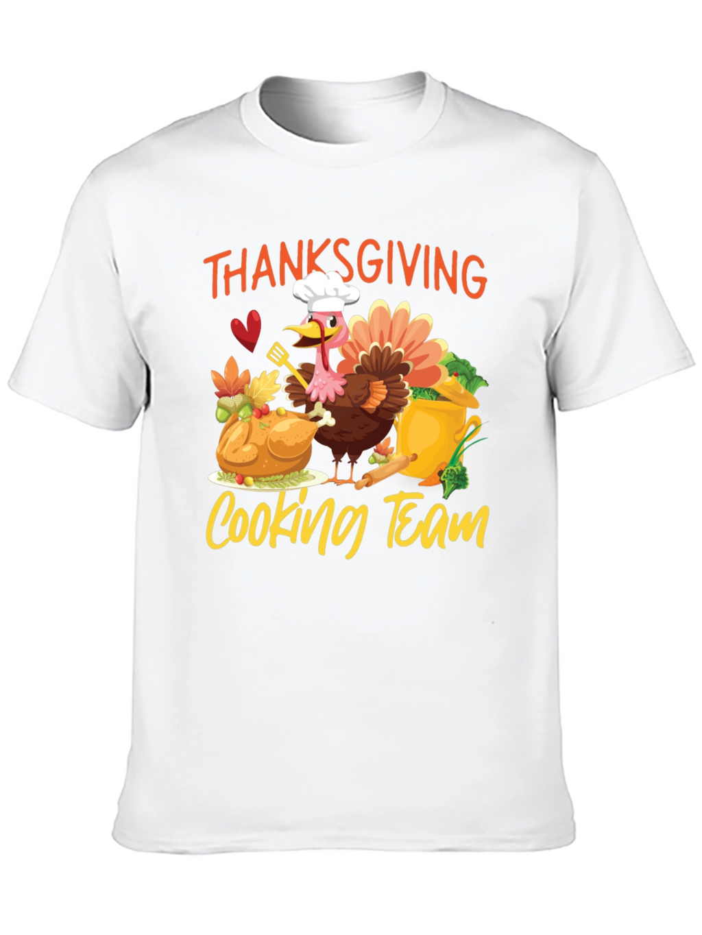 Thanksgiving Cooking Team Black T-Shirt