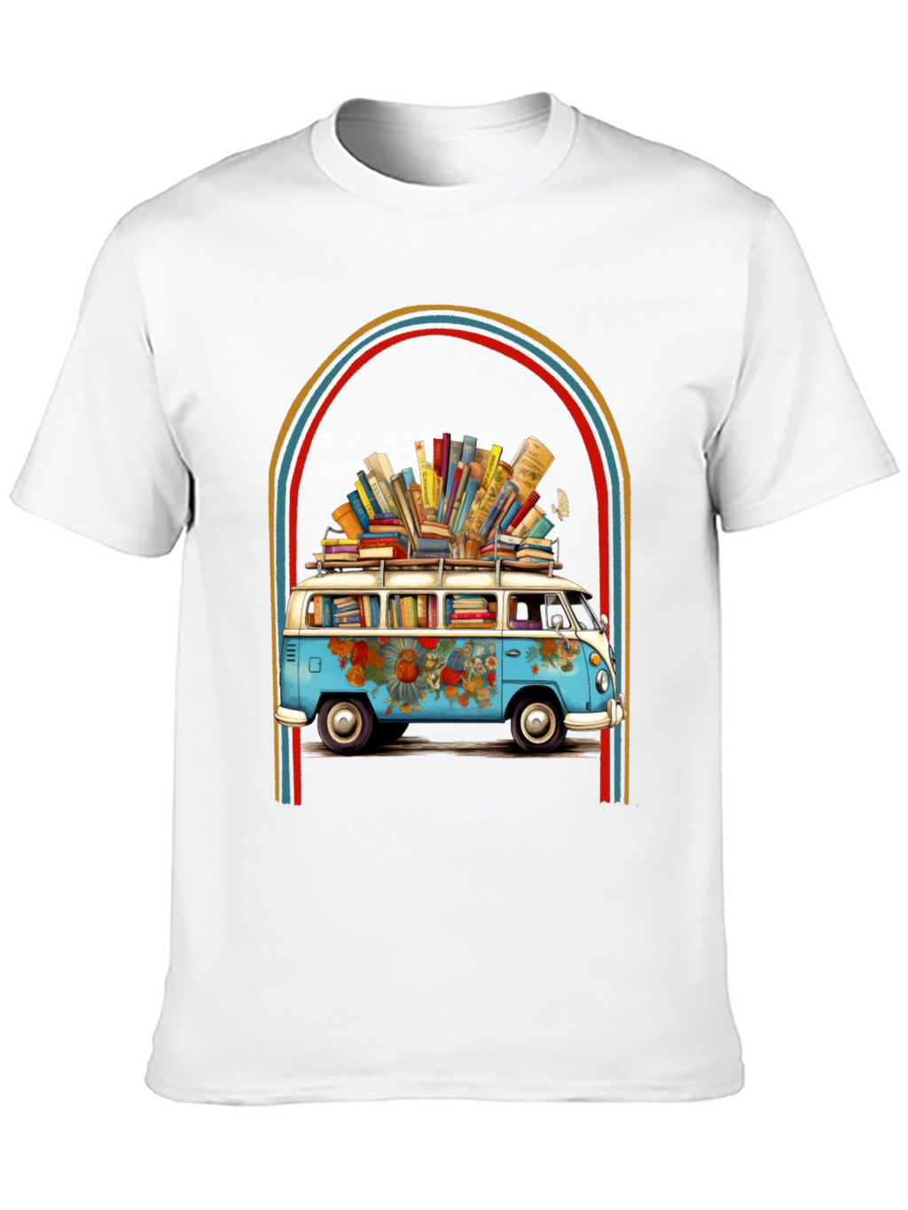 Book Lover Retro Van Graphic Tee