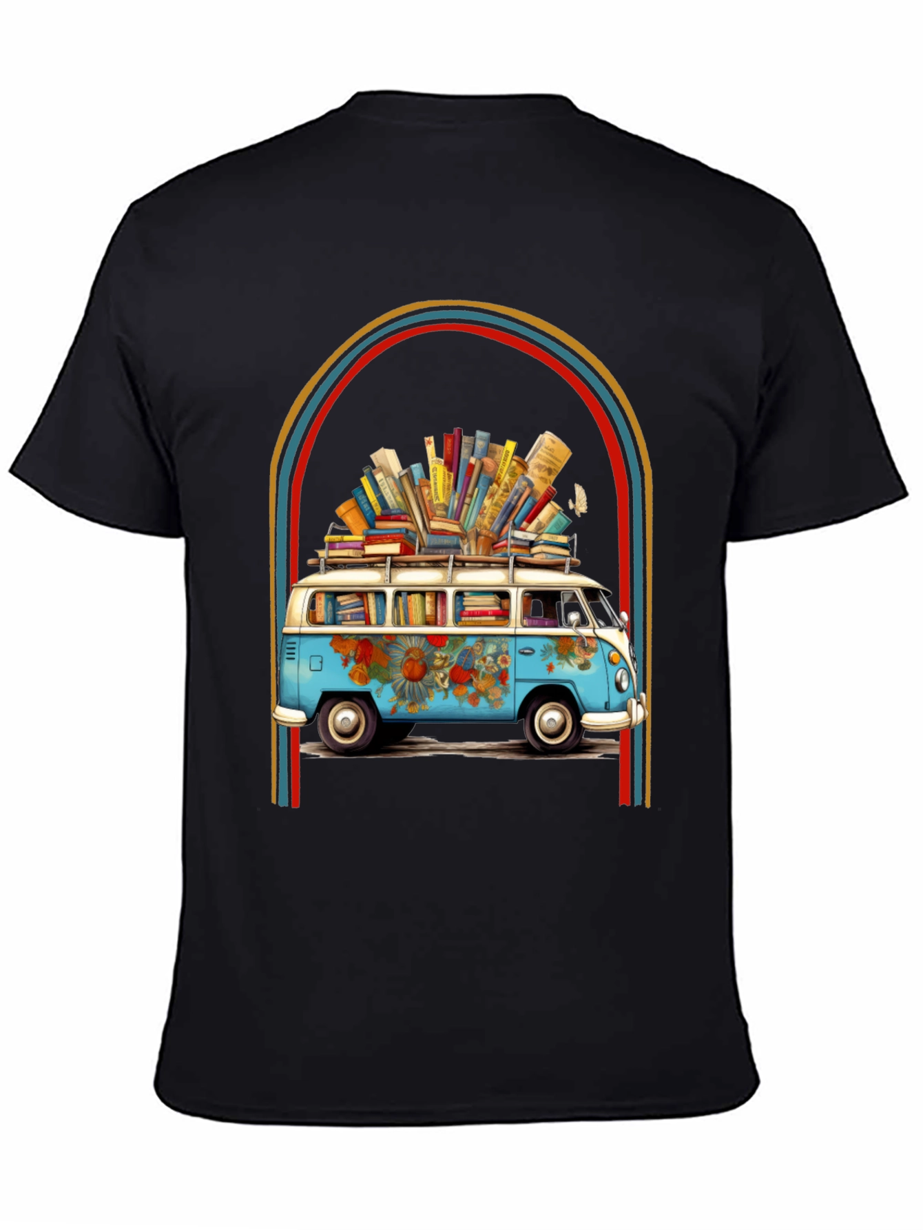 Book Lover Retro Van Graphic Tee