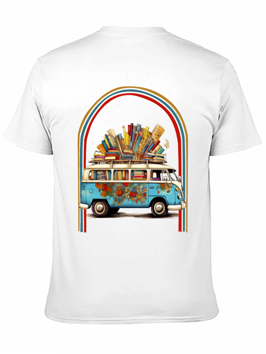 Book Lover Retro Van Graphic Tee