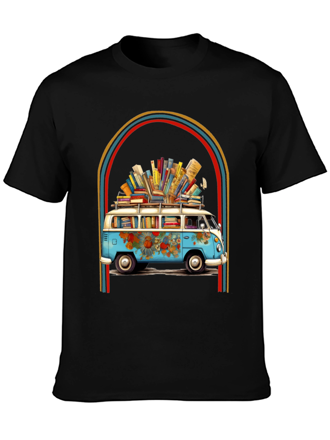 Book Lover Retro Van Graphic Tee