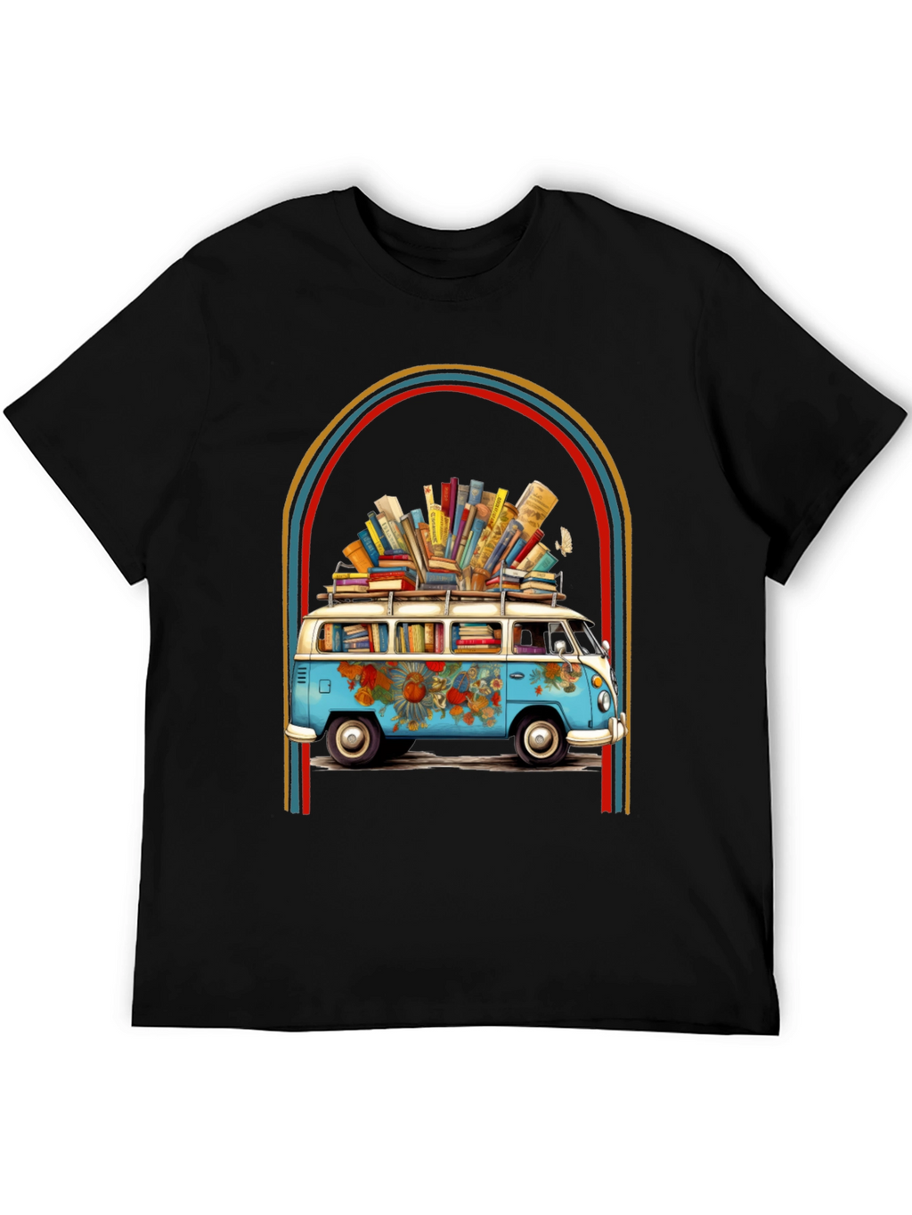 Book Lover Retro Van Graphic Tee