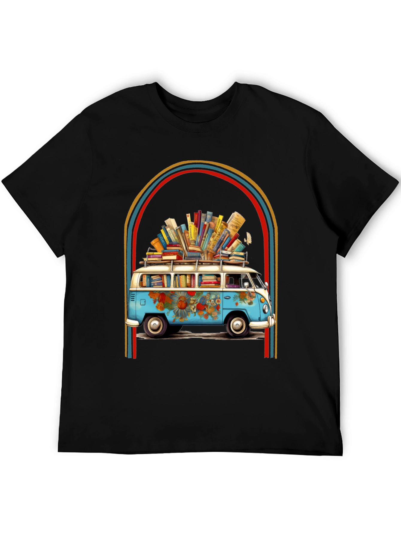 Book Lover Retro Van Graphic Tee