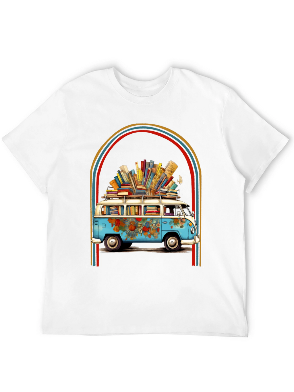 Book Lover Retro Van Graphic Tee
