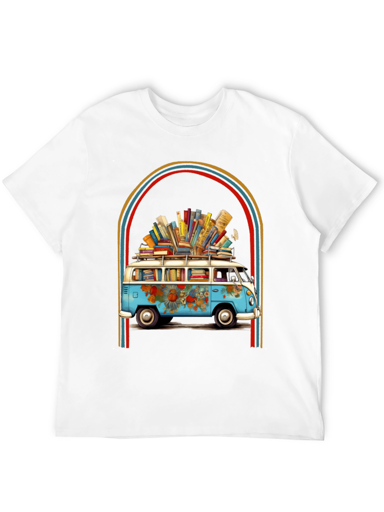 Book Lover Retro Van Graphic Tee