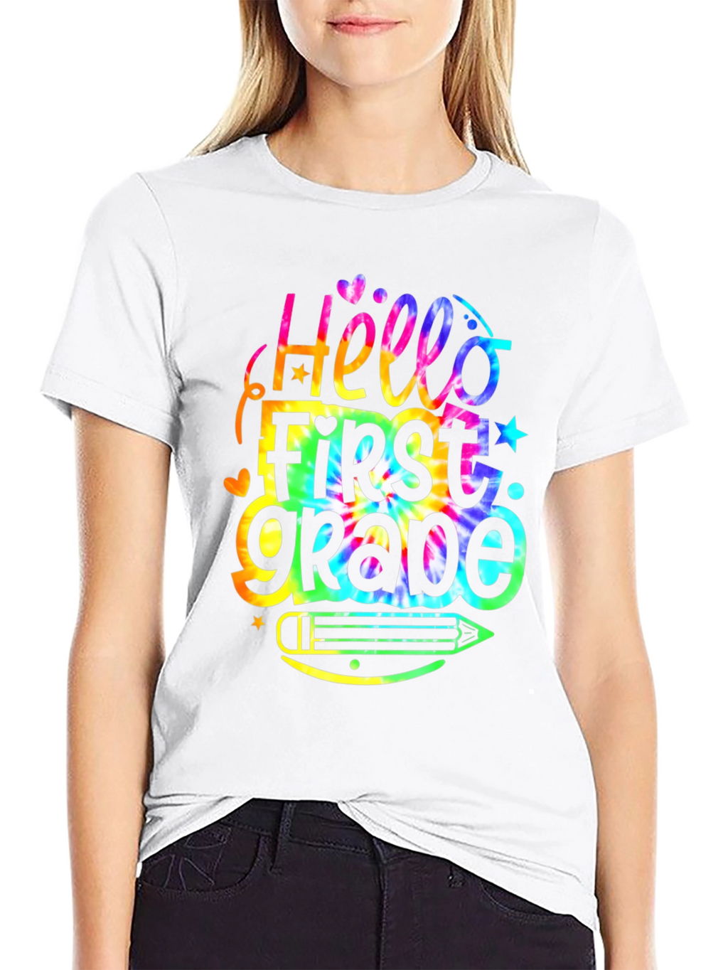 Hello First Grade Tie Dye T-Shirt