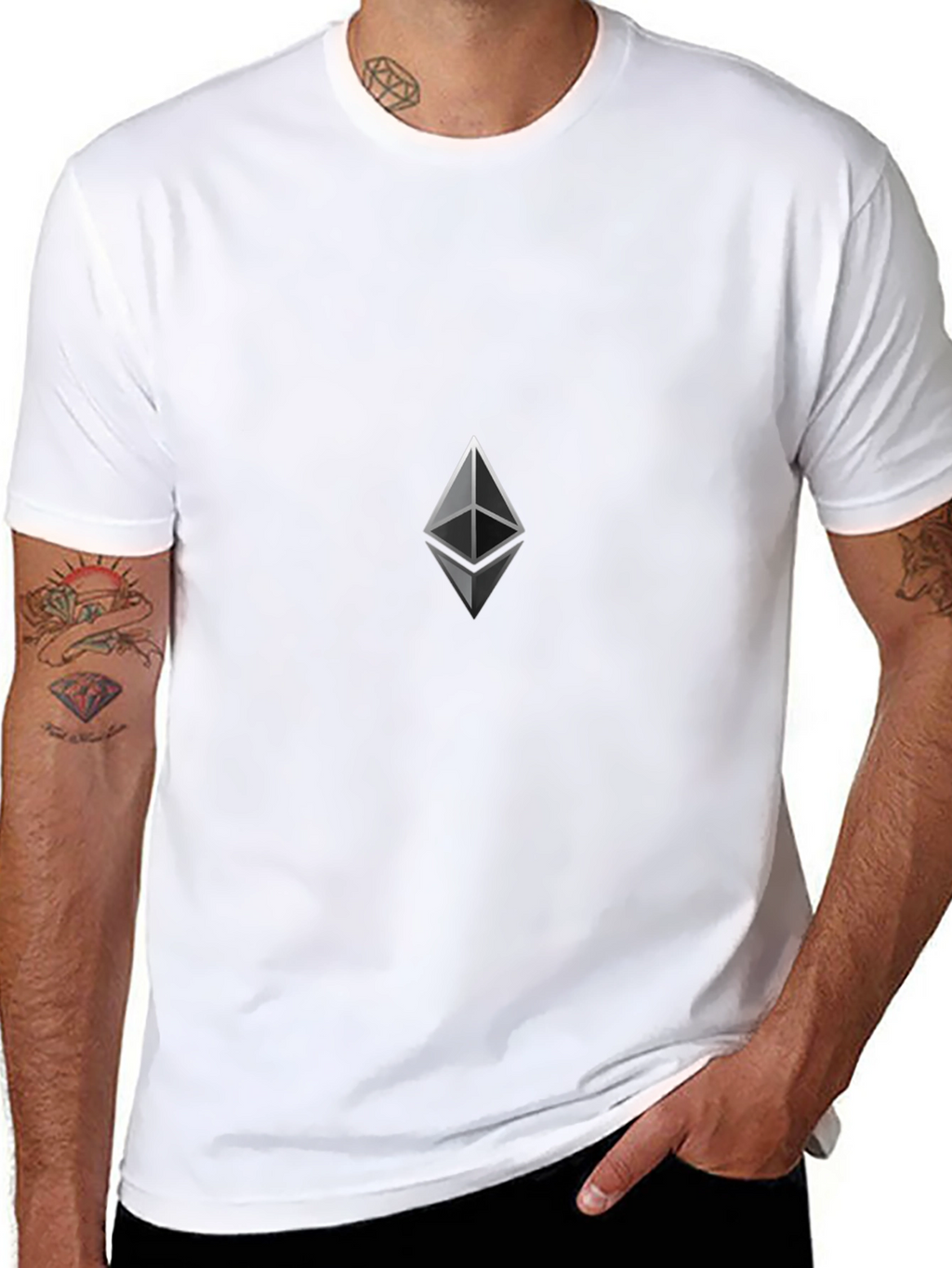 Ethereum Logo Black T-Shirt - Crypto Fashion