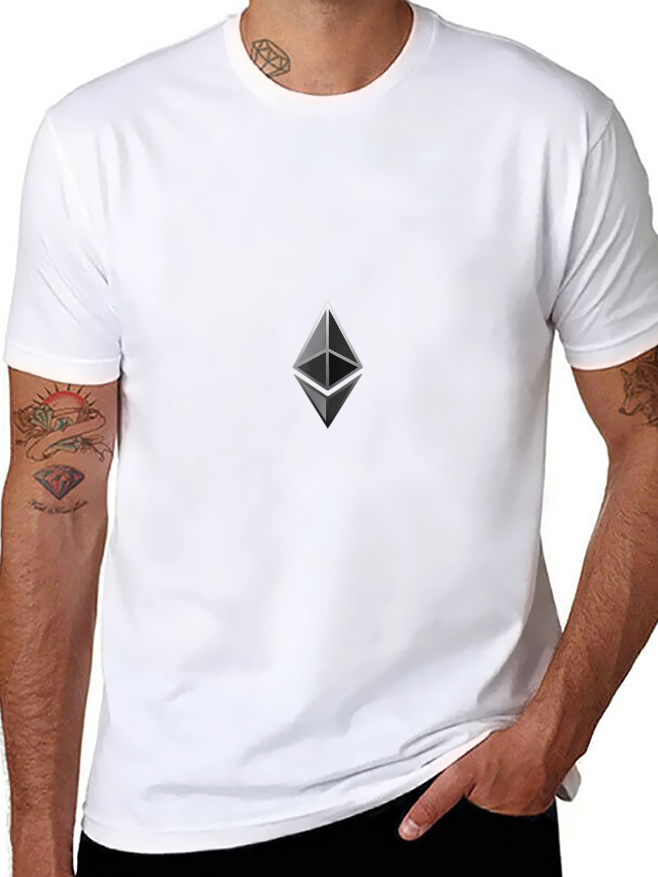 Ethereum Logo Black T-Shirt - Crypto Fashion