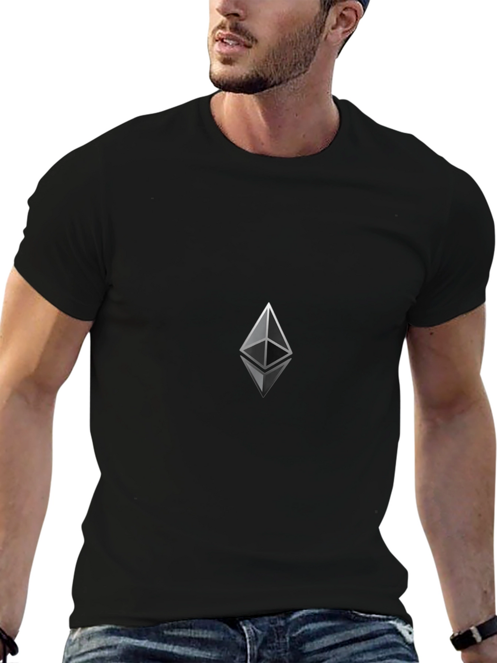 Ethereum Logo Black T-Shirt - Crypto Fashion
