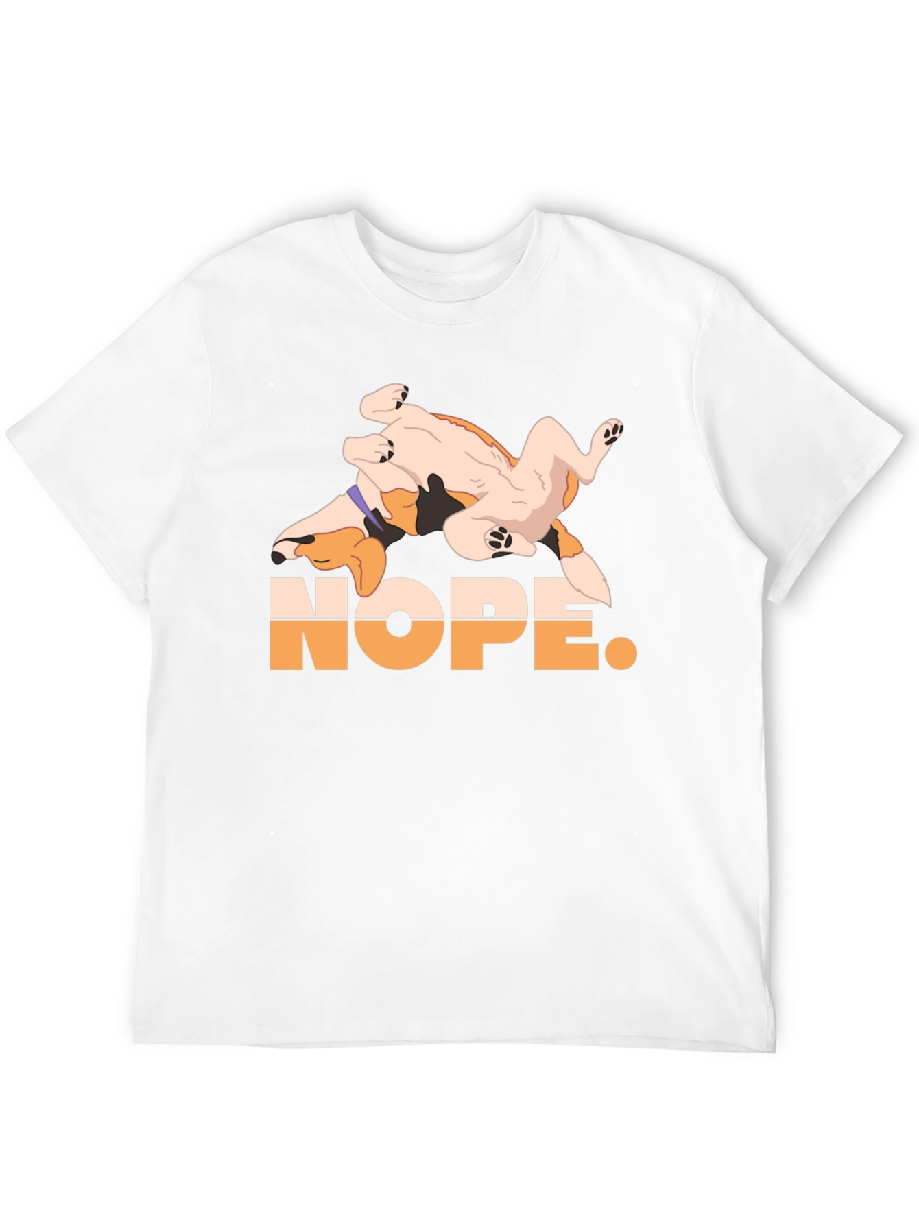 Nope. Dog Graphic Black T-Shirt