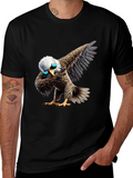Dabbing Eagle Graphic Tee - Cool Bird Shirt