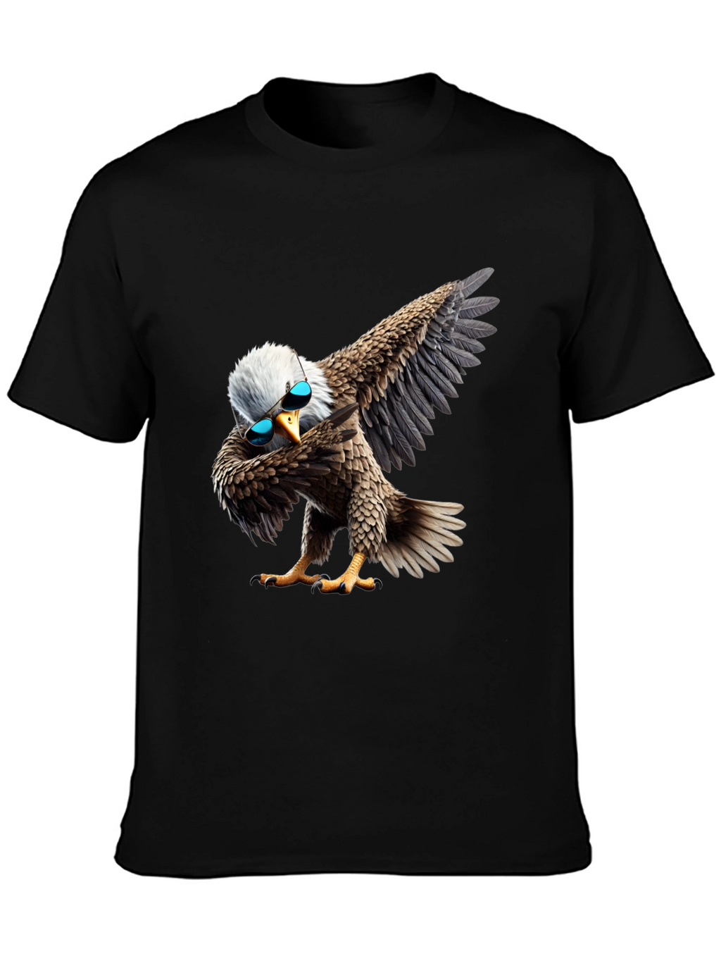 Dabbing Eagle Graphic Tee - Cool Bird Shirt