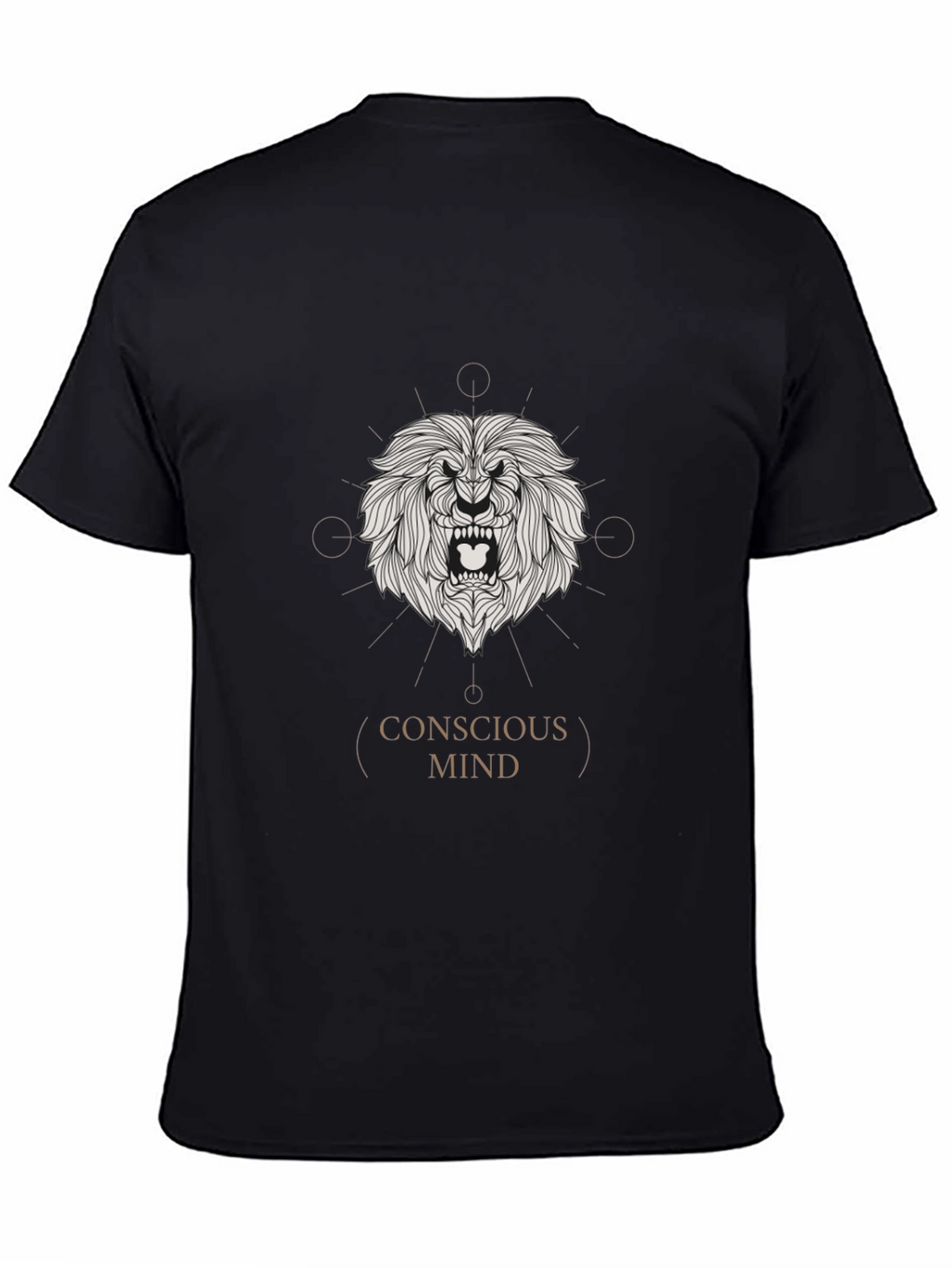 Conscious Mind Lion Graphic Tee - Black