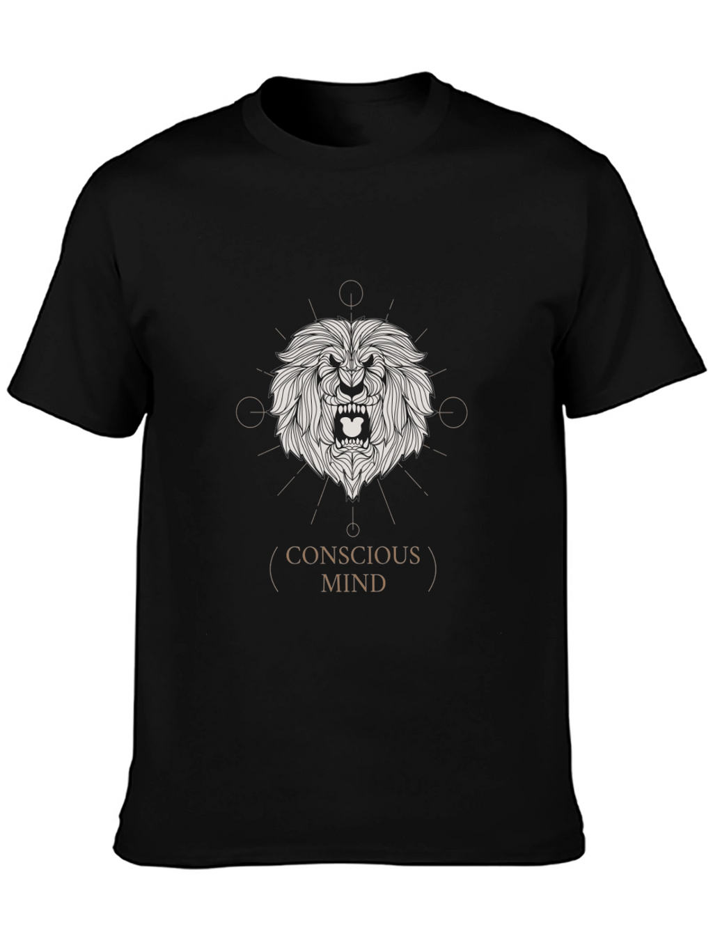Conscious Mind Lion Graphic Tee - Black