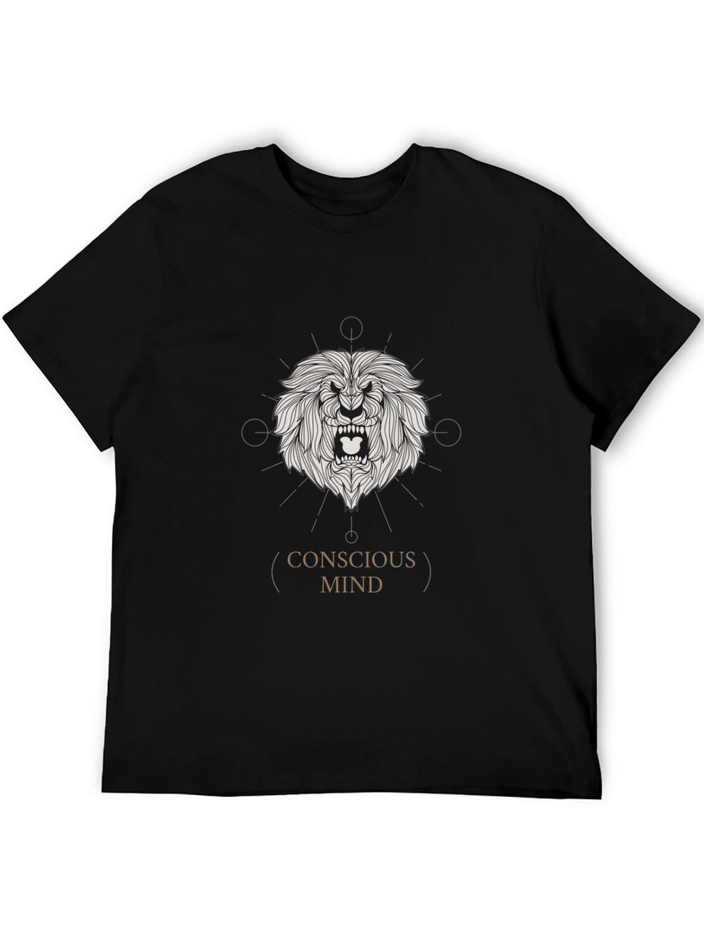 Conscious Mind Lion Graphic Tee - Black