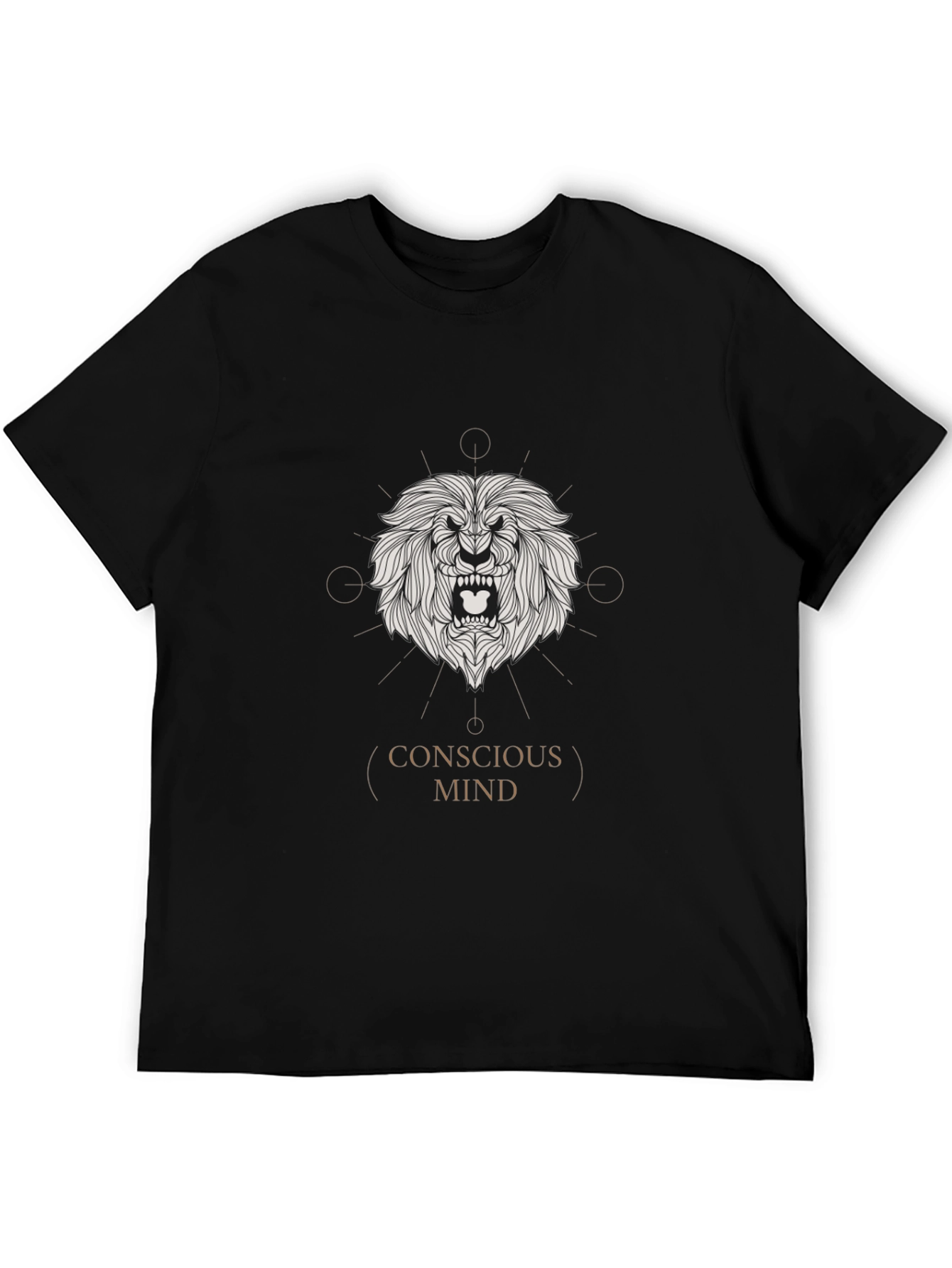Conscious Mind Lion Graphic Tee - Black