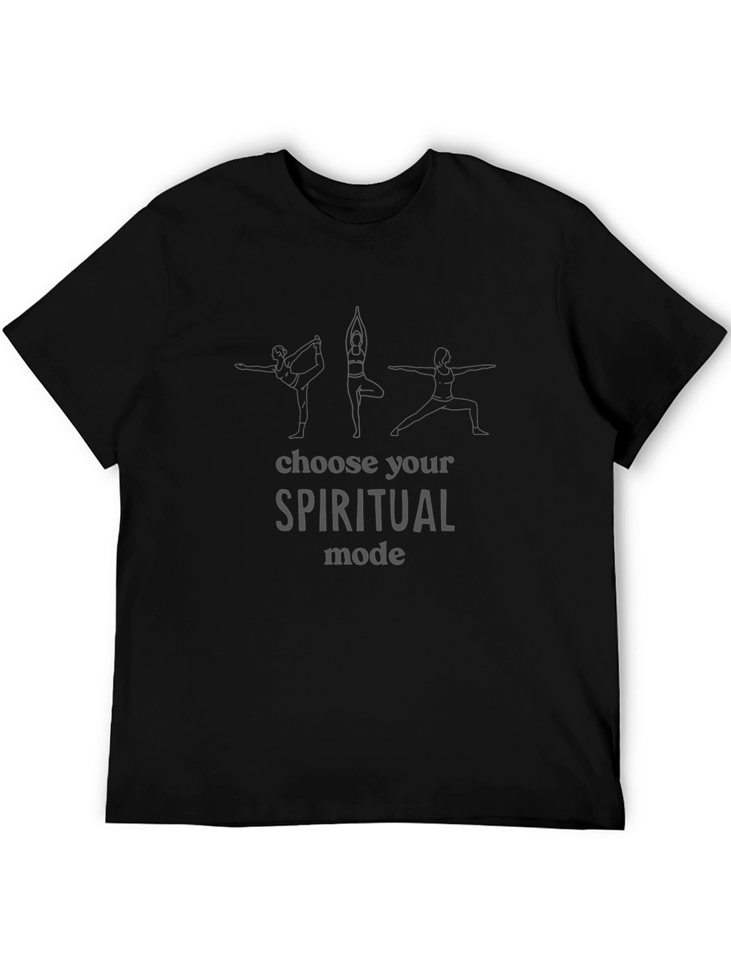 Spiritual Mode Yoga Graphic Black Tee