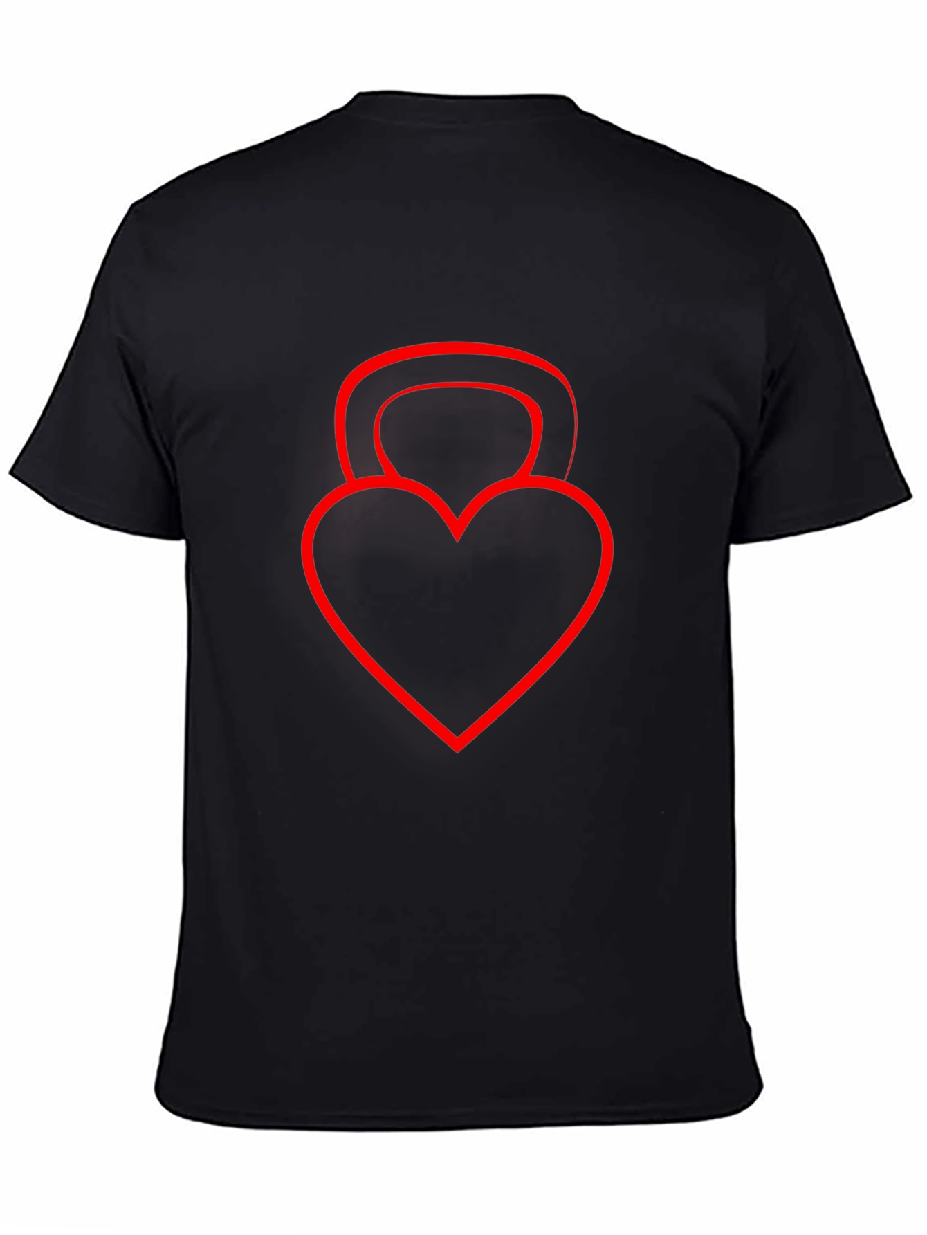 Heart Kettlebell Black T-Shirt