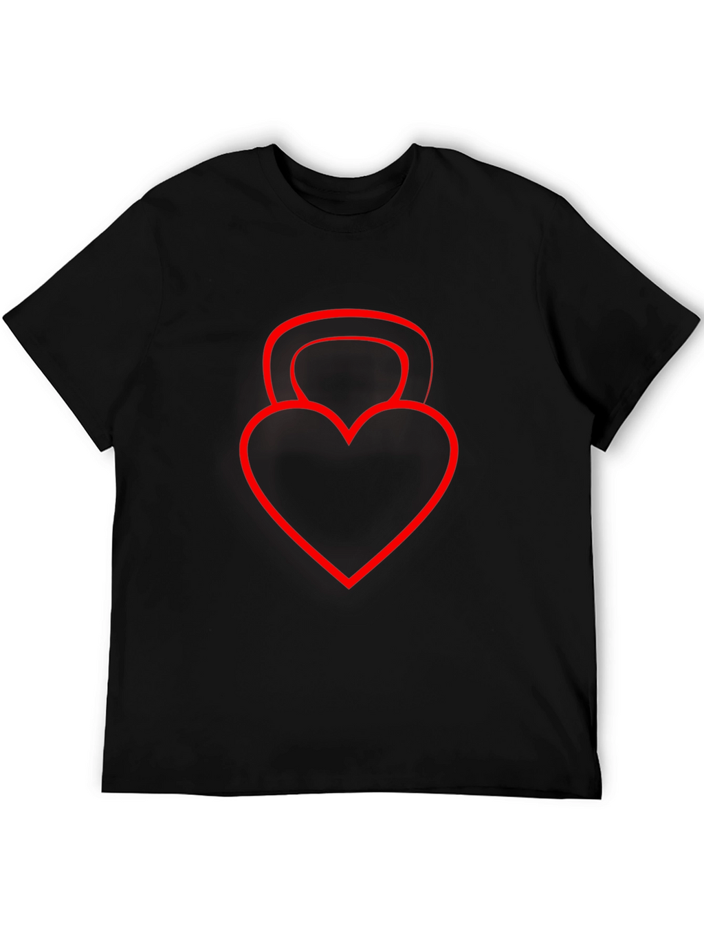 Heart Kettlebell Black T-Shirt