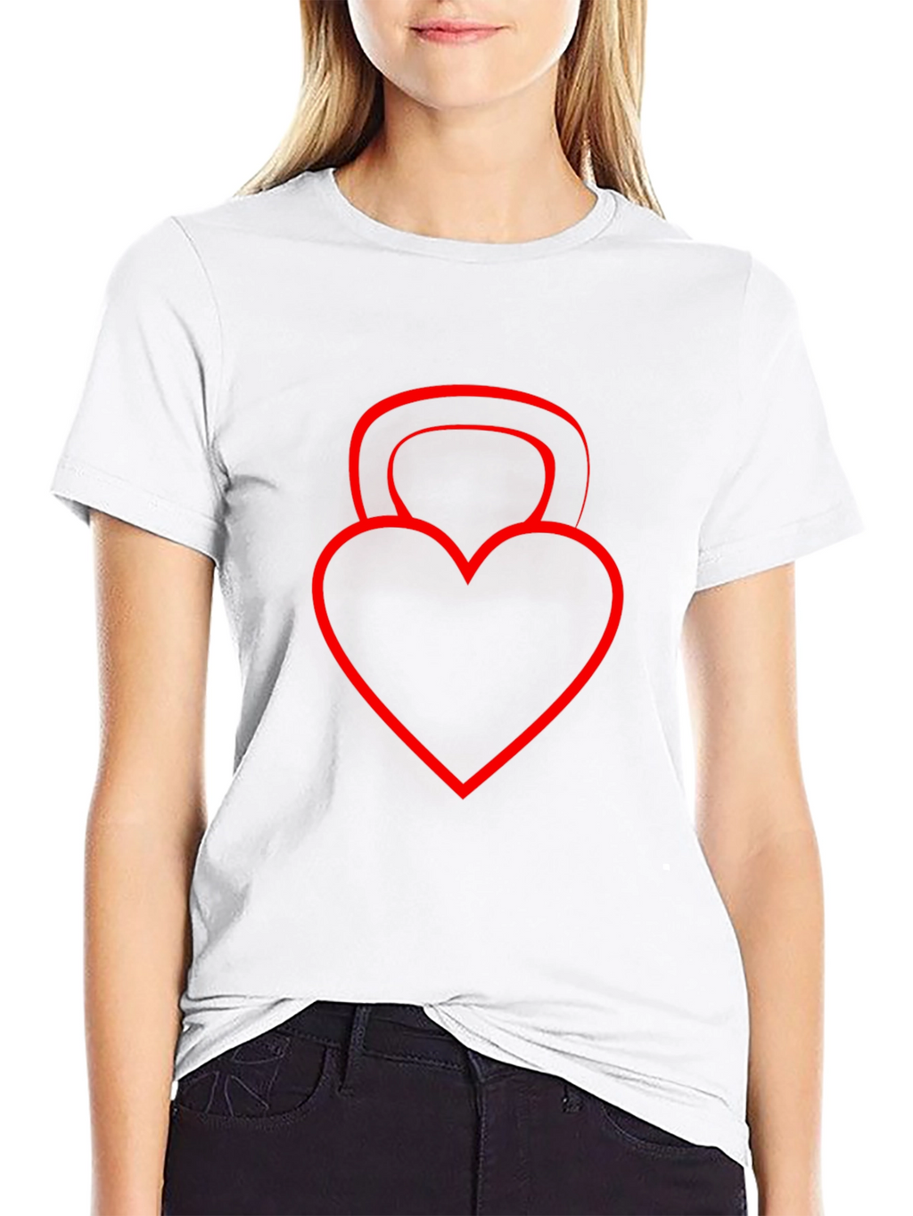 Heart Kettlebell Black T-Shirt