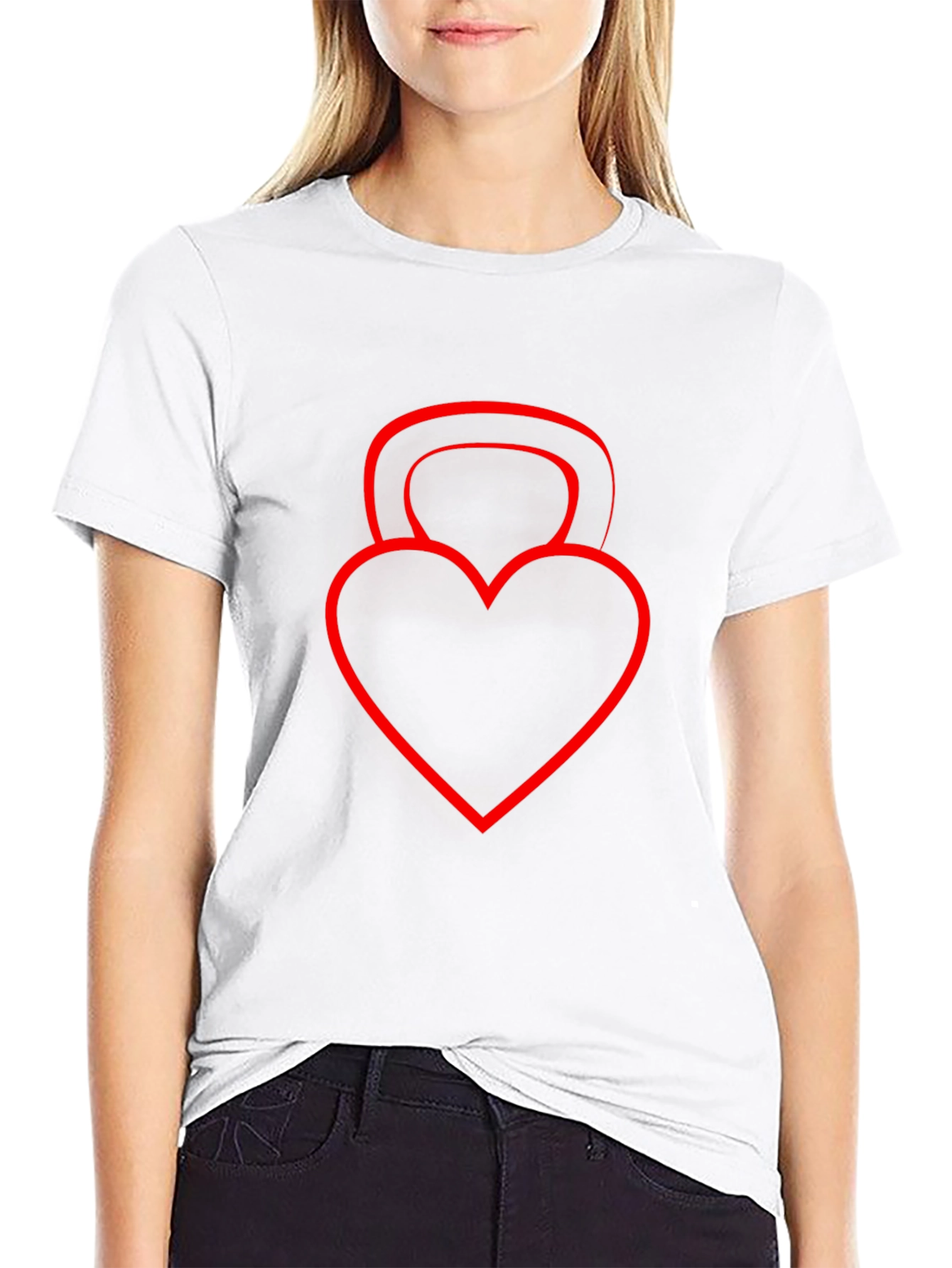 Heart Kettlebell Black T-Shirt
