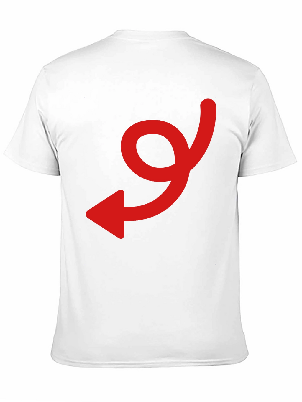Black Tee with Red Arrow Graphic