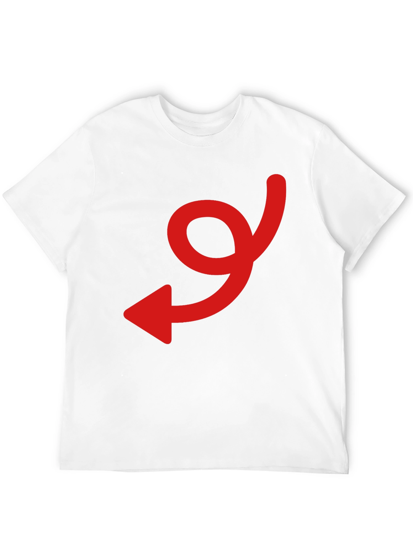 Black Tee with Red Arrow Graphic
