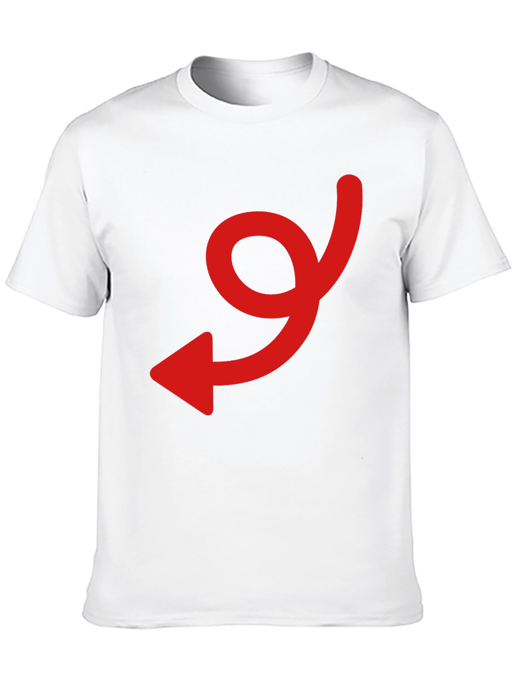 Black Tee with Red Arrow Graphic