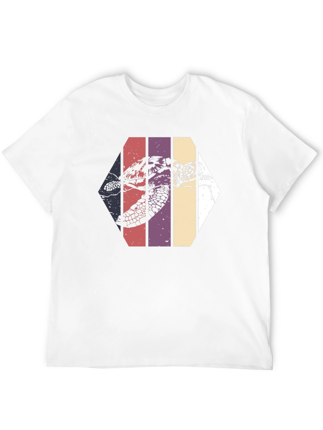 Retro Sea Turtle Graphic Tee - Black