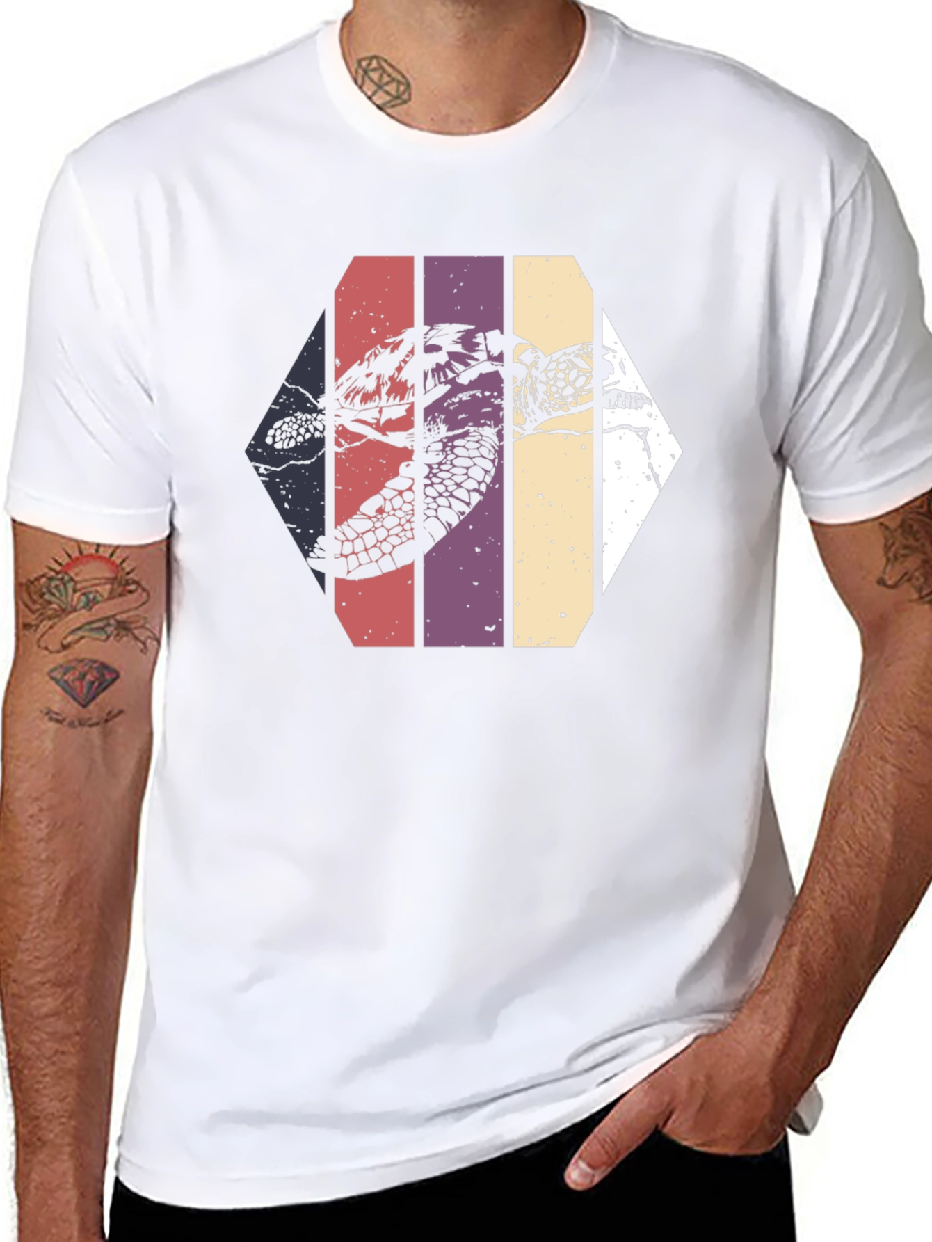Retro Sea Turtle Graphic Tee - Black
