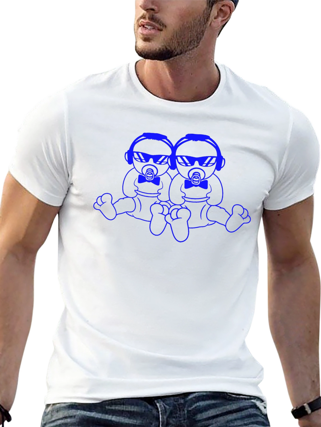 Cool Twin Babies Graphic T-Shirt