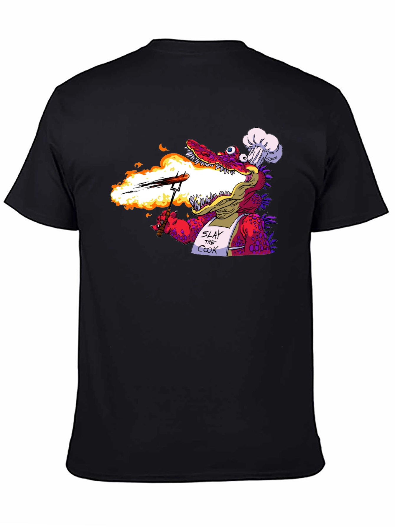 Slay the Cook T-Shirt - Funny Dragon Chef Tee