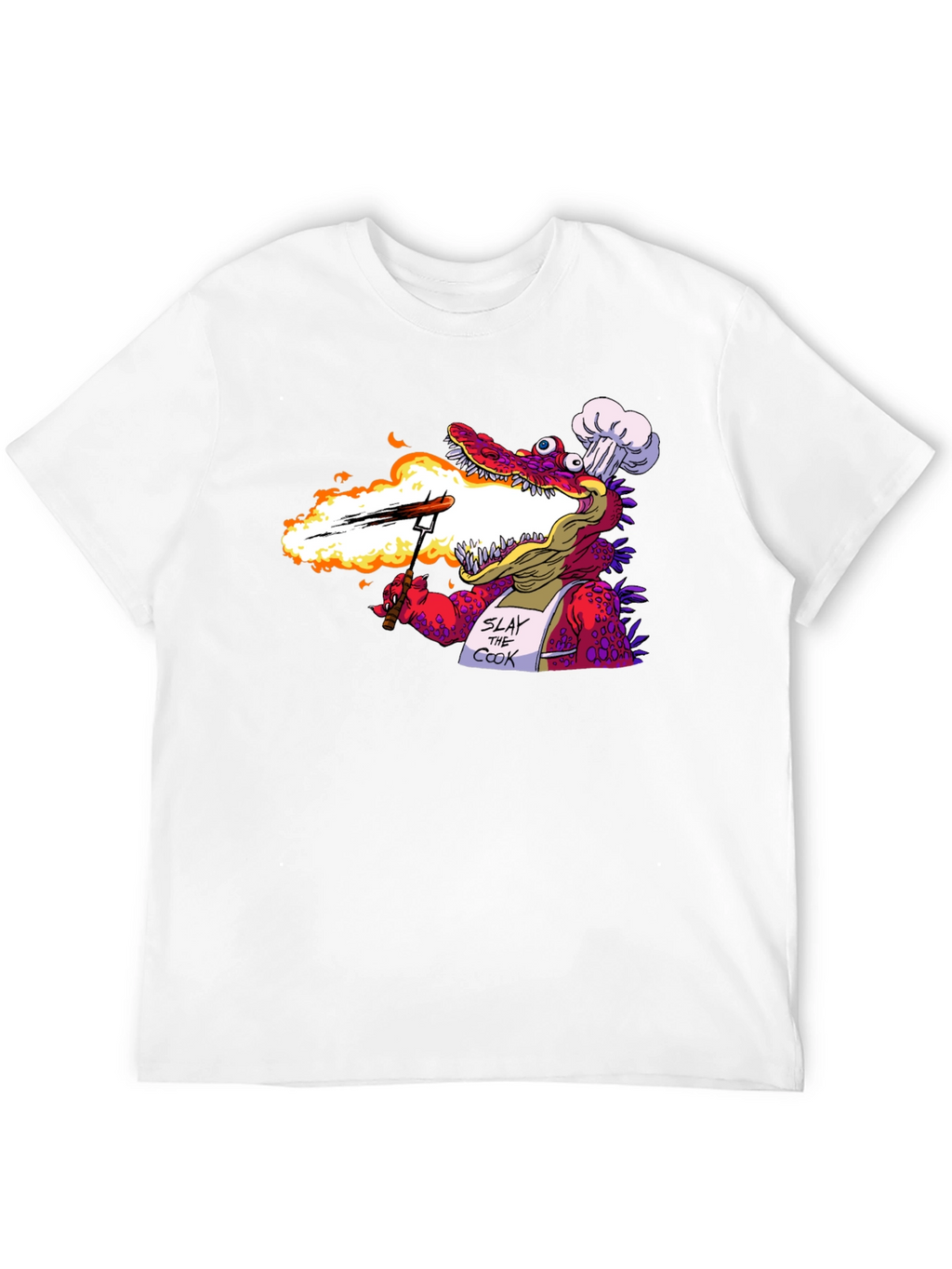 Slay the Cook T-Shirt - Funny Dragon Chef Tee