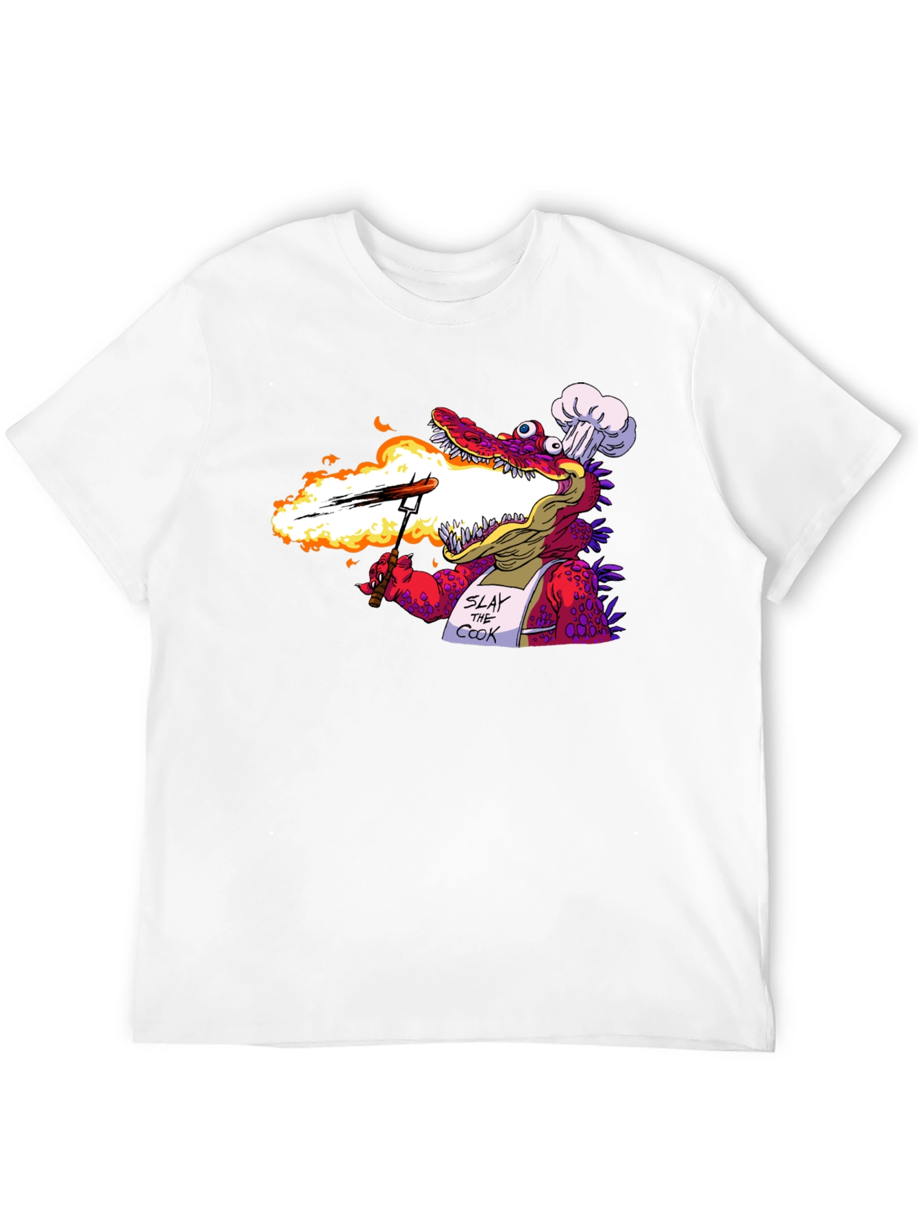 Slay the Cook T-Shirt - Funny Dragon Chef Tee