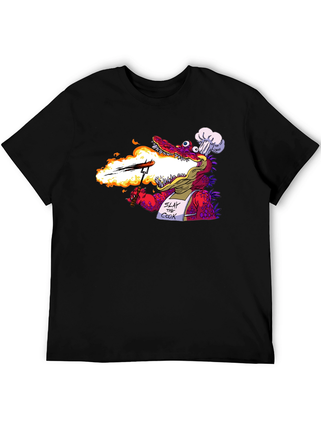 Slay the Cook T-Shirt - Funny Dragon Chef Tee