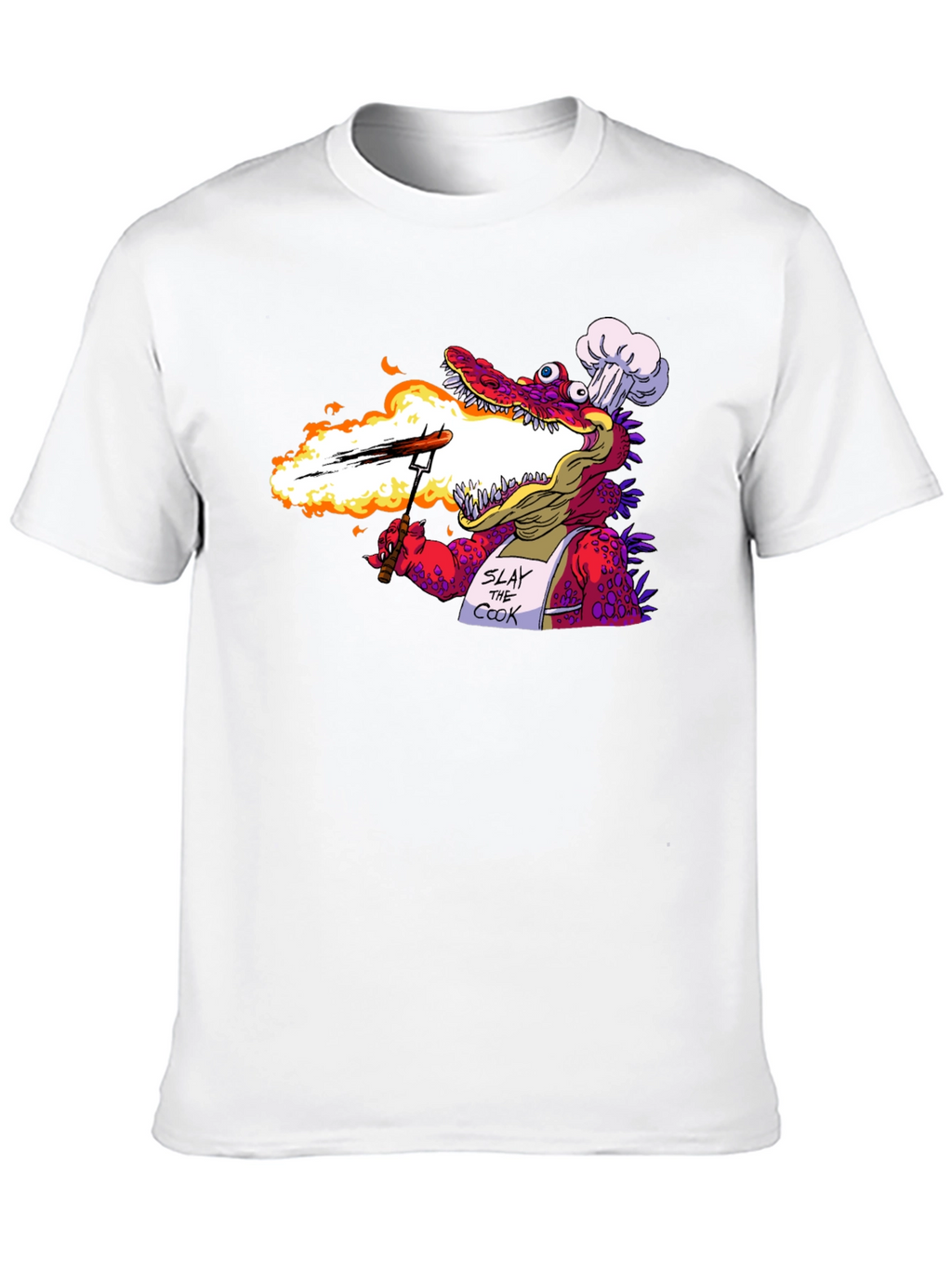 Slay the Cook T-Shirt - Funny Dragon Chef Tee