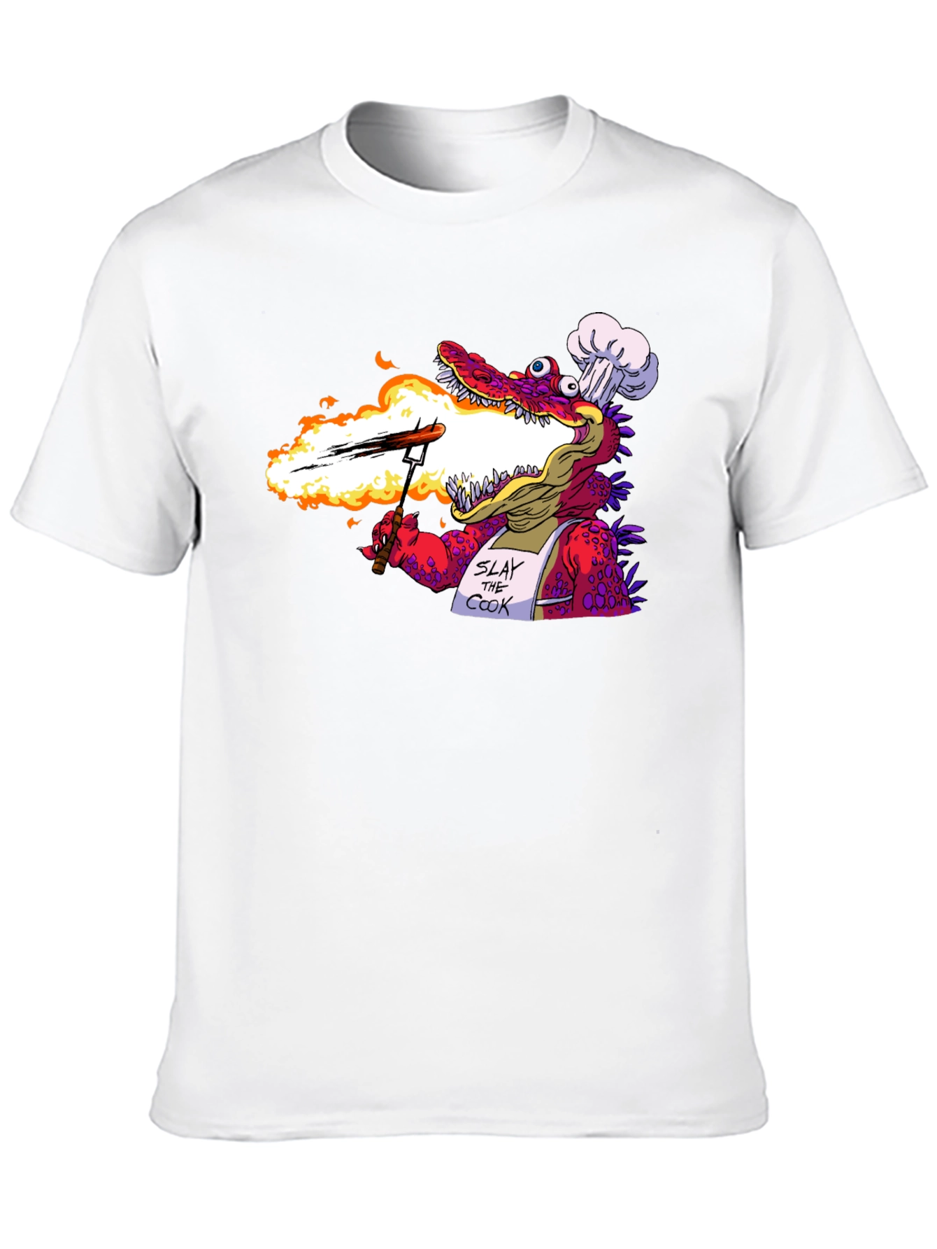 Slay the Cook T-Shirt - Funny Dragon Chef Tee