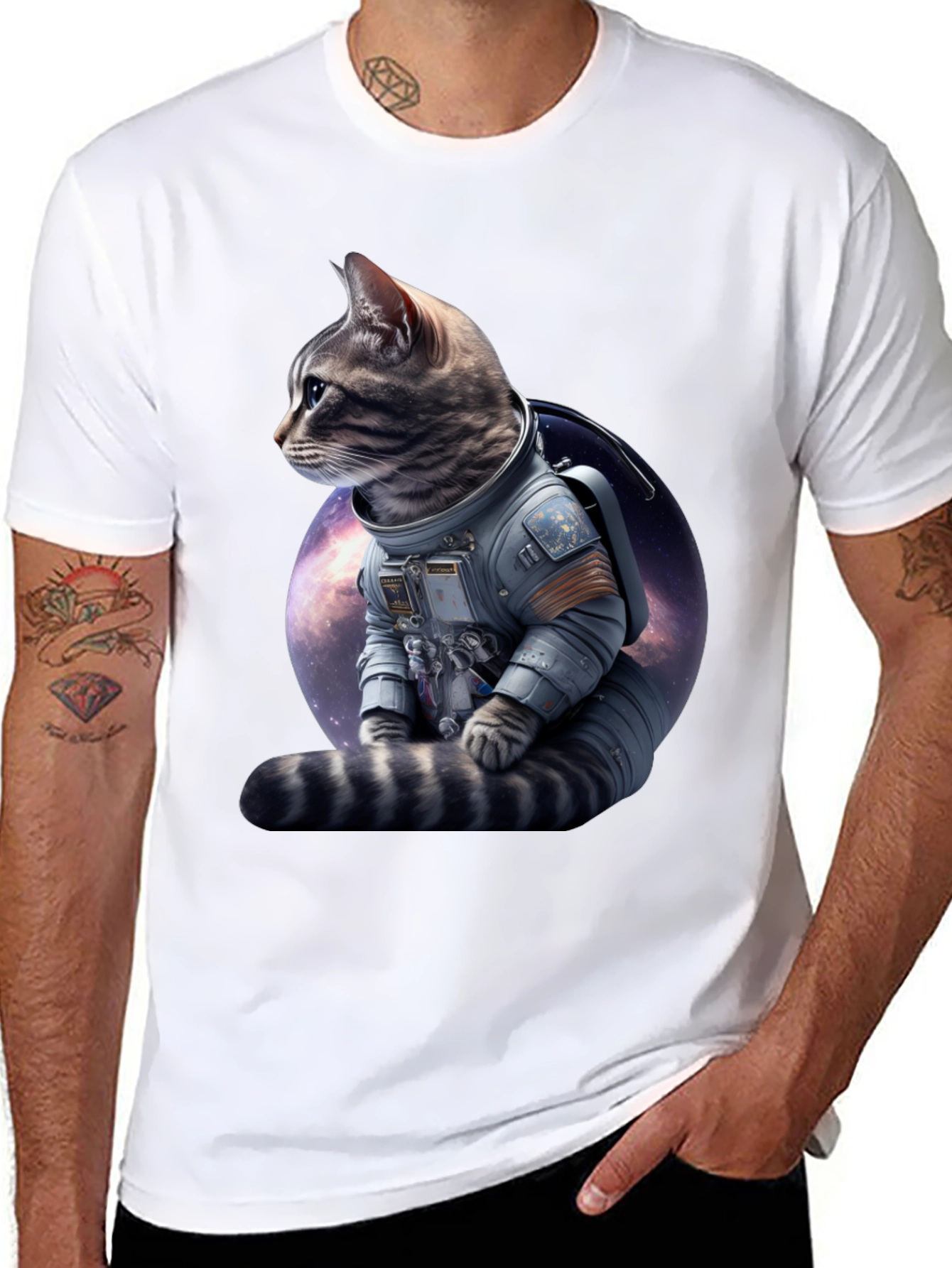 Cosmic Cat Astronaut T-Shirt