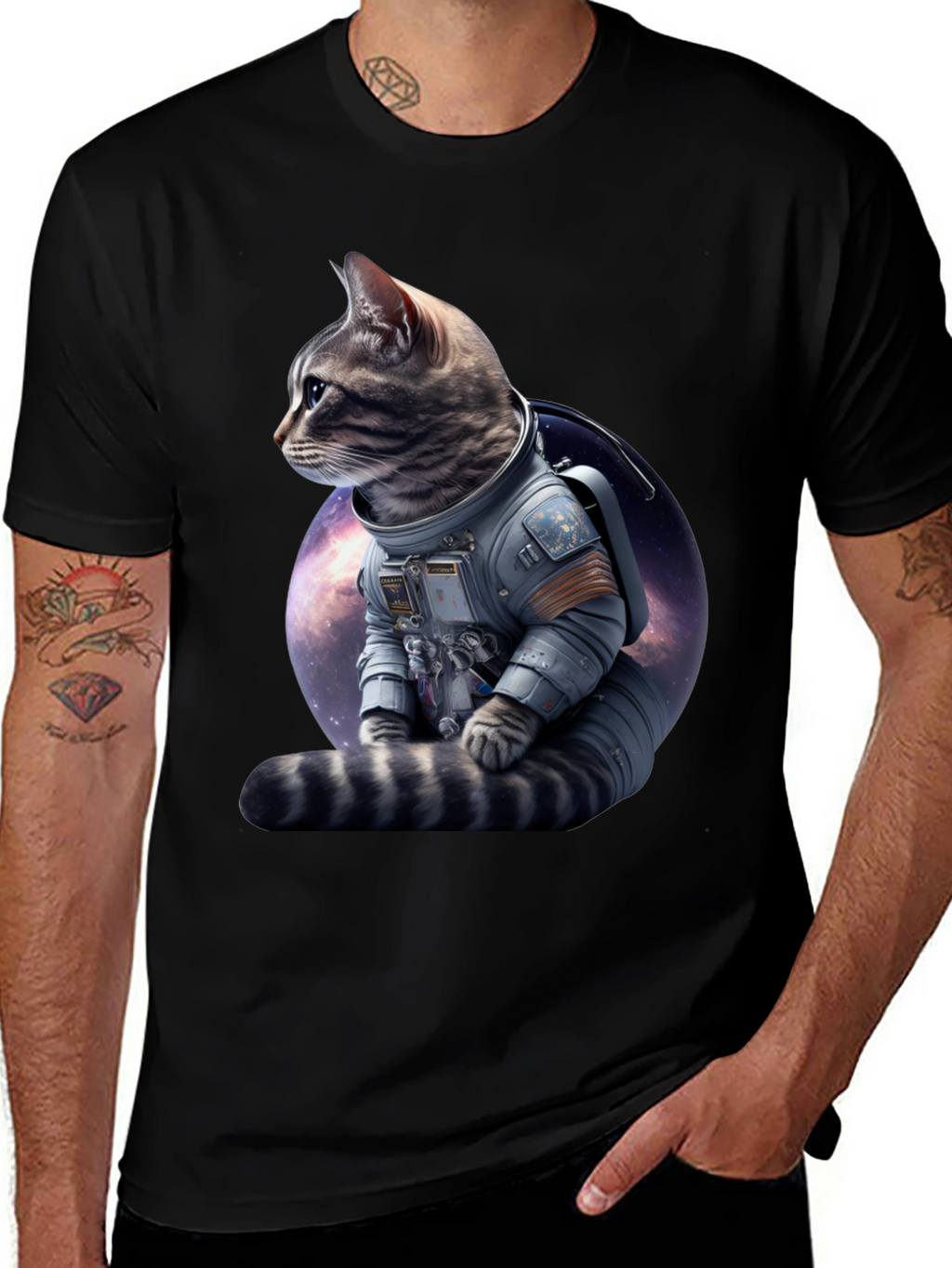 Cosmic Cat Astronaut T-Shirt