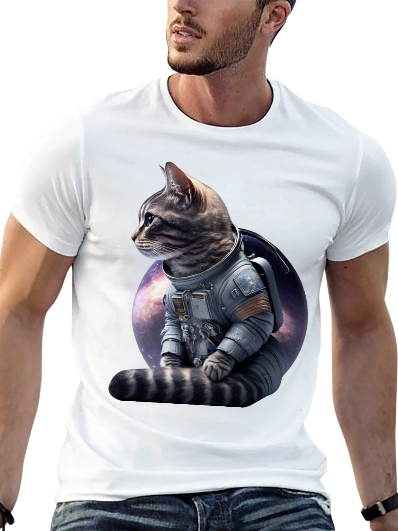 Cosmic Cat Astronaut T-Shirt