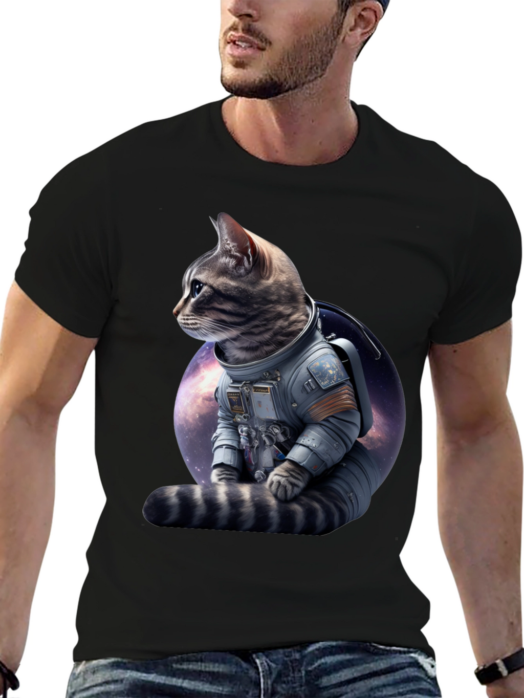 Cosmic Cat Astronaut T-Shirt