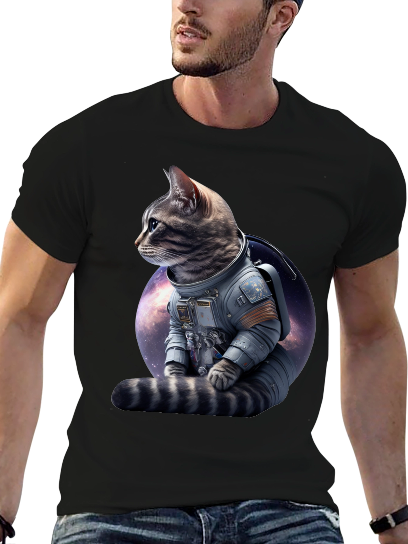 Cosmic Cat Astronaut T-Shirt