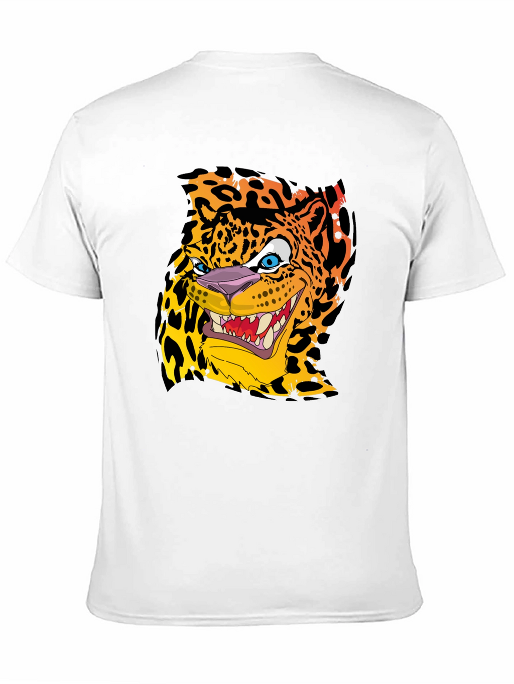 Cartoon Jaguar Graphic T-Shirt - Mens Black Tee