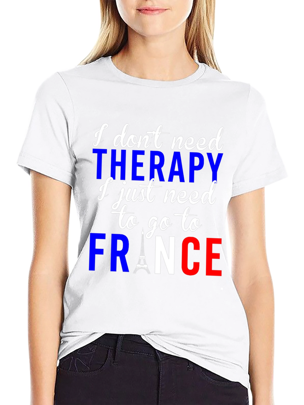 France Therapy T-Shirt | Eiffel Tower Graphic Tee