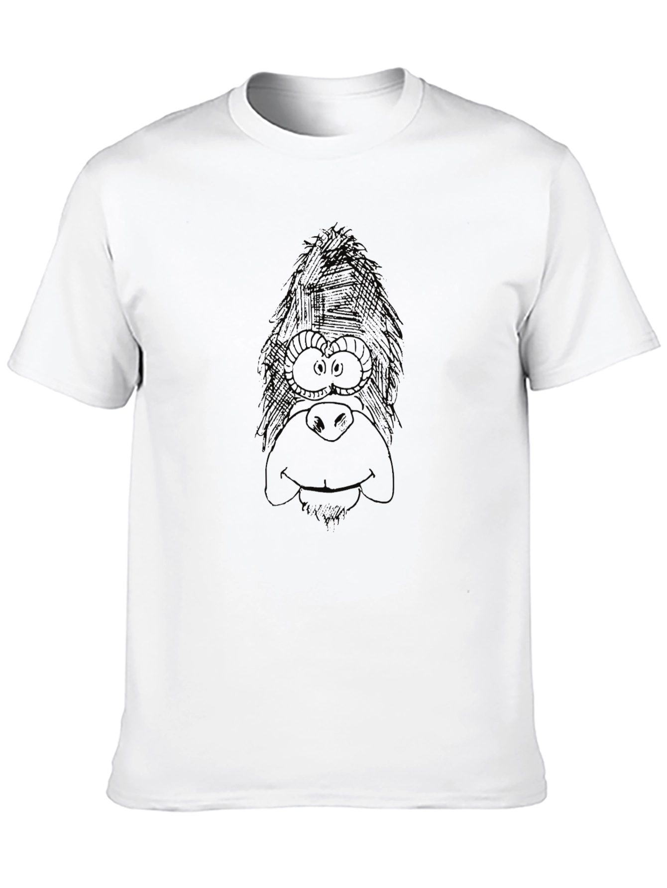 Cartoon Ape Graphic Black T-Shirt