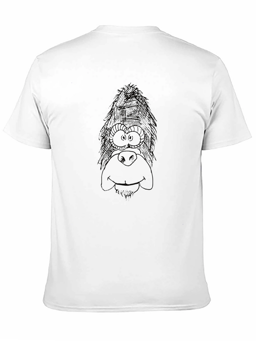 Cartoon Ape Graphic Black T-Shirt