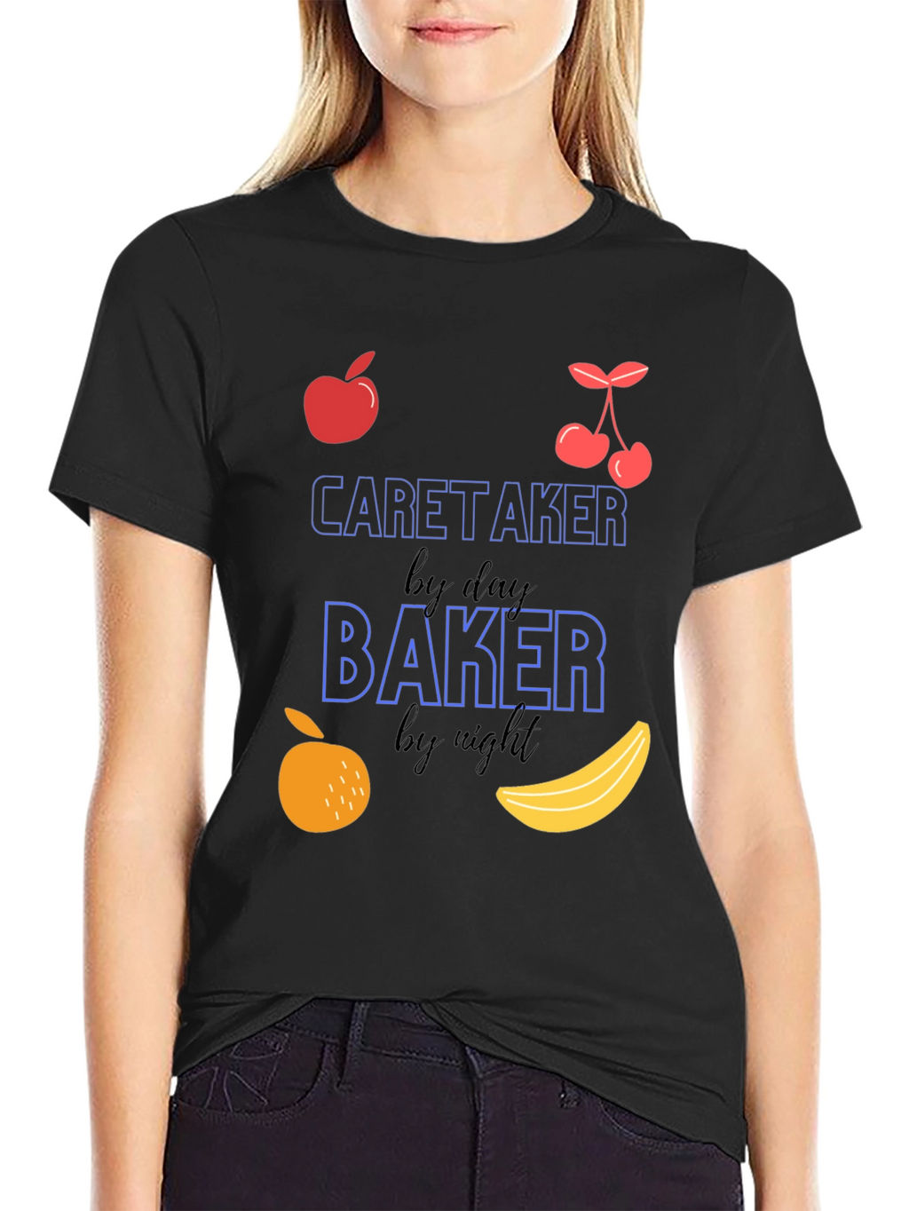 Caretaker by Day Baker by Night Graphic Tee