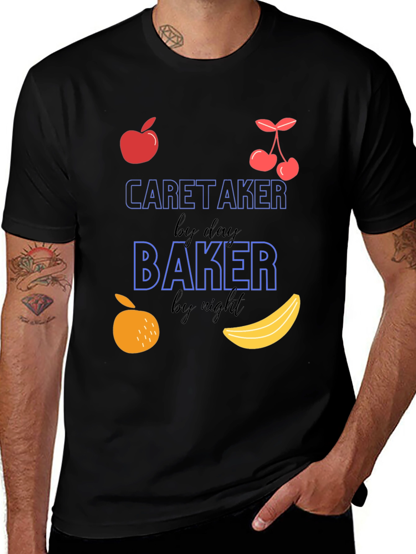 Caretaker by Day Baker by Night Graphic Tee